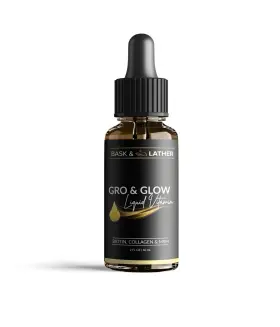 Vit01-fba Bask & Lather Liquid Vitamin Collagen Biotin Msm Beauty Supplement 2 Fl Oz Glow