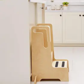 Ksws002n Bateso T Large Kids Step Stool With Handles Wooden For Natural