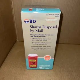 323488 Bd Sharps Disposal By Mail Worry Free Needle Disposal. 1.4 Quart Bnip