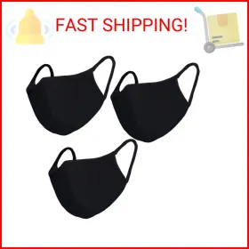 Beatbasic 784529032123 Pack 3 Dust Mouth Mask - All Cotton Reusable Cloth Comfy Breathable Material B