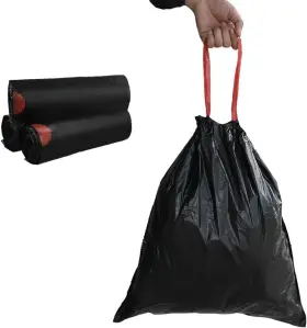 6w-g8c4-63t3 Begale 5 Gallon Drawstring Trash Bags Black 115 Count Pack Of 1