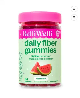Belli Welli 810187830204 Fiber Gummies Supplement 64 Count 3-in-1 Probiotics Collagen