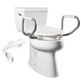 7ye85310h20 Bemis Raised Toilet Seat 3 Elongated White Bidet Handles Assurance Attachment