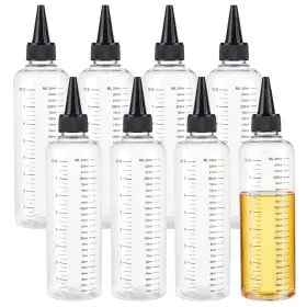 Mrmj-wh0002-24b Benecreat 8pcs 230ml/7.8oz Squeeze Bottles With Black Twist Top Cap Clear Plastic Dispe
