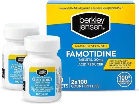 264937 Berkley Jensen Maximum Strength Famotidine 20 Mg - 200 100 Count Pack Of 2