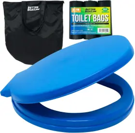 Better Boat 850023180032 Portable Camping Toilet Kit 5-gallon And 8-gallon Bucket Seat With