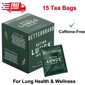 1774315 Betterbrand Better Lungs Detox Tea - Herbal Bags Mullein Leaf And Ginseng 15
