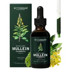 Blmt-001 Betterbrand Mullein Leaf Tincture With Chlorophyll 60ml Drops Lung Detox Helps