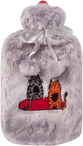 10881013 Biggdesign Hot Water Bottle Rubber For Cramps 67 Ounce 8x18 Inch Light Gray
