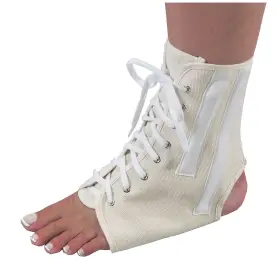 10-26000-md-2 Bilt-rite Mutual Canvas Ankle Brace With Laces White Unisex 2 Pack