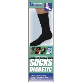 10-86021-lg-2 Bilt-rite Mutual Br Sox Plus System Black Unisex 2 Pack