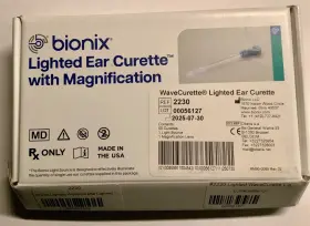 2230 Bionix Lighted Ear Wave Curette With Magnification Ref 50/box