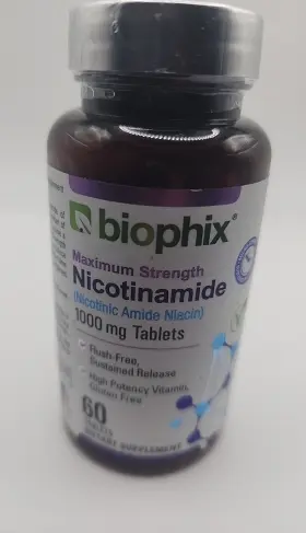 Biophix 849440004779 Nicotinamide Vitamin B-3 Flush-free 1000 Mg 60 Tablets 11/26