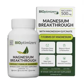 Mg30v4 Bioptimizers Magnesium Breakthrough Supplement 500mg 30 Capsules Sleep Support