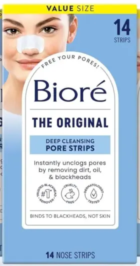 4j92 Biore Deep Cleansing Nose Pore Strips For Blackhead Removal Open New 14 Pack