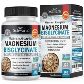 Bio-magnesium-360count Bioschwartz Magnesium Bisglycinate Chelated 360 Capsules Sleep Muscle Bone Support High