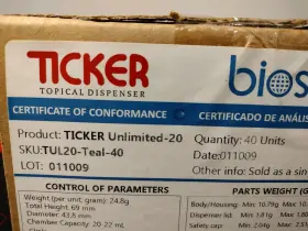 Tul20-teal-40 Biosrx Ticker Unlimited Teal Qty40 -tul20-teal-40