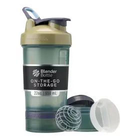 C06346 Blenderbottle Shaker Bottle 22 Ounce Pill Organizer Protein Powder Storage Tan