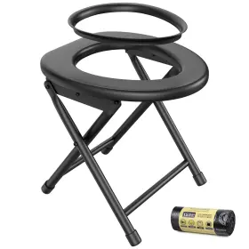 Bl304-2 Blika Portable Toilet For Camping And Travel - 300lbs Weight 16 Inch H Black