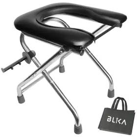 Bl304-u-1 Blika U-shaped Portable Toilet For Camping 350lbs Stainless 16.5 Inch Black