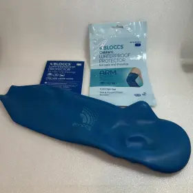 B007uonndk Bloccs Children S Waterproof Cast Protector Full Arm Age 1 - 3 Blue Reusable