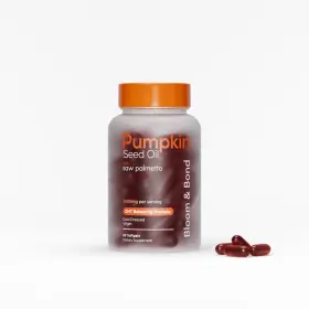 Bloom & Bond 199284140264 Pumpkin Seed Oil Softgels 2000mg Saw Palmetto For Healthy Hair And Scalp Organic