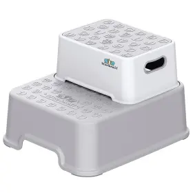 Ml2166 Bluesnail Double Up Step Stool For Kids Anti-slip Sturdy Toddler Two Gray