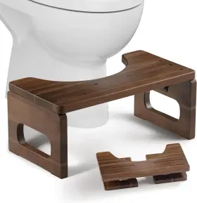 16.9ftftl Bluewest Bps01 Foldable Poop Stool Acacia Wood X 8.7ftftw 7.1ftfth Walnut