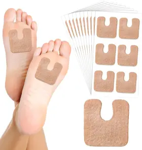 Boao-err4158 Boao 60 Pcs Callus Pads 1/4 Inch Thick U Shaped Metatarsal Corn Felt Beige