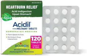 Boiron 306962079000 Acidil For Relief Of Acid Reflux Heartburn Indigestion 2 Pack 60