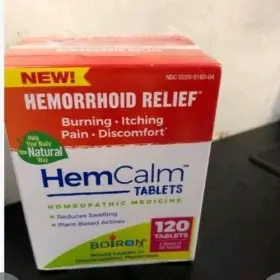 Boiron 689827802181 Hemcalm Tablets For Hemorrhoid Relief Of Pain Itching 120 Count
