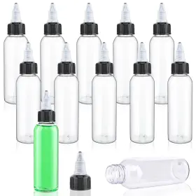 Bomex 658594246698 12 Pack 3.4oz Dispensing Bottles With Twist Top Capsmall Plastic Squeeze Bott