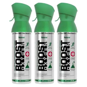 Boost Oxygen 193802316728 5 Liter Natural Pure Canned Supplemental Bottle With Built In Mouthpiece