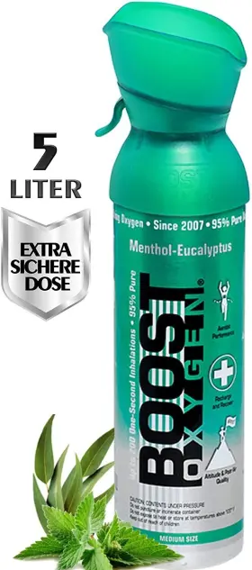 Boost Oxygen 637866593027 Medium Breathe Menthol-eucalyptus Aroma 5l Canister Respiratory