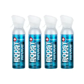 Boost Oxygen Llc 193802042870 Natural Portable 5l Pure Canned Canister Peppermint 4 Pack