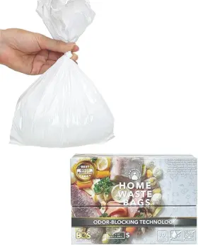Bos-8366az-usa Bos Odor-sealing Kitchen Home And Food Small Trash Bags For Pack Of 1 White
