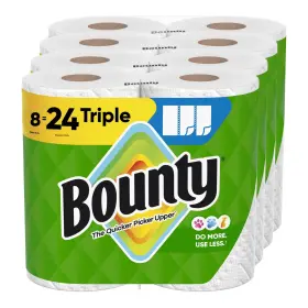 11581 Bounty P Paper Towels Select-a Size White 8 Triple Rolls 123 Sheets