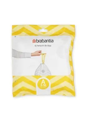 137600 Brabantia Perfectfit Trash Bags Size 40 Count Pack Of 1 White - Code A