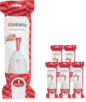 138362 Brabantia Perfectfit Trash Bags Size 120 Count Pack Of 1 White - Code J