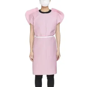 Brand 313023417442 Exam Gown Disposable - Poly And Premium Tissue Front Or Back Opening Short S