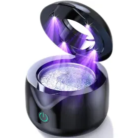 Brand Cxruy 748743760170 Ultrasonic Retainer Cleaner - Uv Dental Cleaning Pod Night Guard Black