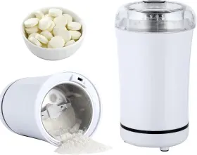 Pc-77 Brand Dangjuacua Multifunctional Electric Pill Crusher Grinder- Grind The Medicine And White