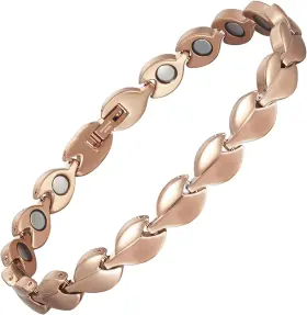 B0cnrjhtw4 Brand Enermagix Magnetic Anklet Bracelets For Women Stainless Steel Rose Gold
