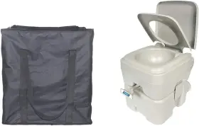Hgj833 Brand Hersent Portable Toilet Storage Bag Standard 16.9 Inch L X 14.8 W 17.3 H Black