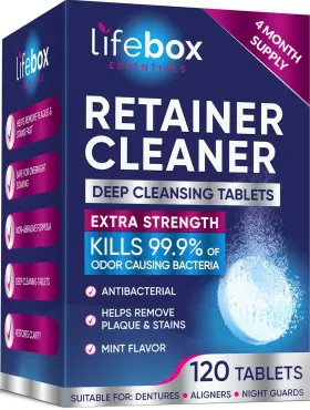 Brand Lifebox Essentials 850061447005 Retainer Cleaner Tablets - 120 Denture Cleaning Pack Of 1