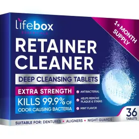 Brand Lifebox Essentials 850061447012 Retainer Cleaner Tablets - 36 Denture Cleaning Pack Of 1