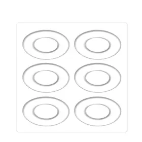 Syx32367t Brand Quupy 6pcs Transparent Silicone Gel Foot Corn Rings Soft Callus Cushions Bunion