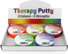 Brand The Glowhouse 5060622240753 Premium Set Of 5 X Therapy Putty Squeezable Non-toxic Hand Exercise
