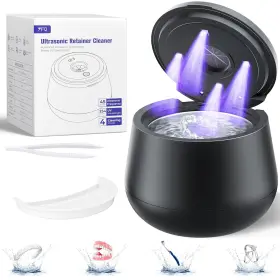 Brand Yfq 774882793212 45khz Ultrasonic Retainer Cleaner 200ml Dental Cleaning Pod For Dentures