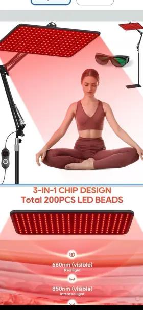 01hgdbush Branded Red Light Therapy Device Large Panel Home Stable Stand Beichen Body Face 660nm